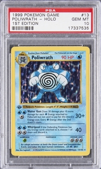 1999 Pokemon Game 1st Edition #13 Poliwrath - Holo - PSA GEM MT 10